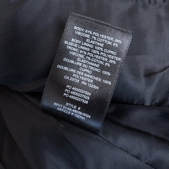 Aritzia Babaton Standout Double-Breasted Blazer Softly Structured Slim Fit Black - Picture 11 of 12